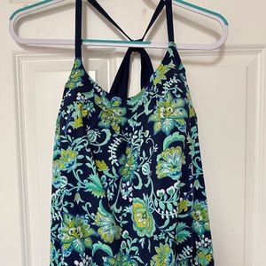 LANDS’END Blouson Tummy Hiding Tankini Top